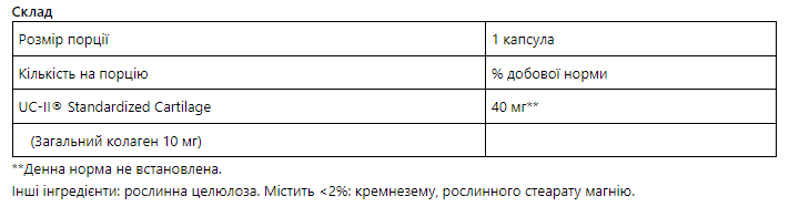 Коллаген типа II Puritans Pride Collagen PP UC-|| 40 мг 30 капсул