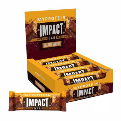 Протеїновий батончик Myprotein Impact Protein Bar Карамель-Горіх 12x64 г