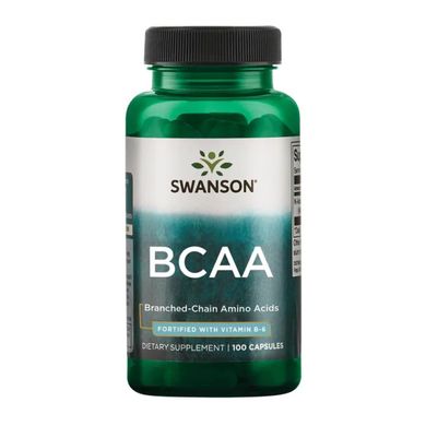 Амінокислота Swanson BCAA 100 капсул