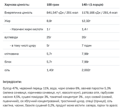 Булгур с овощами Allnutrition VeganMeal Continental 280 г